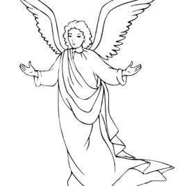 268x268 Male Guardian Angel Coloring Page Az Coloring Pages Male Angel