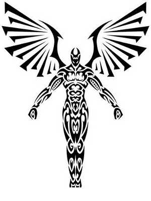300x400 Tribal Angels Tattoos Tattoo Ideas Tattoo, Tattoo