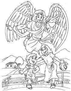 236x300 Guardian Angel Coloring Pages Coloring Page For Kids