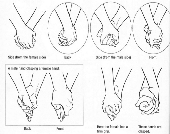 592x466 Comic Art Reference Drawing Holding Hands