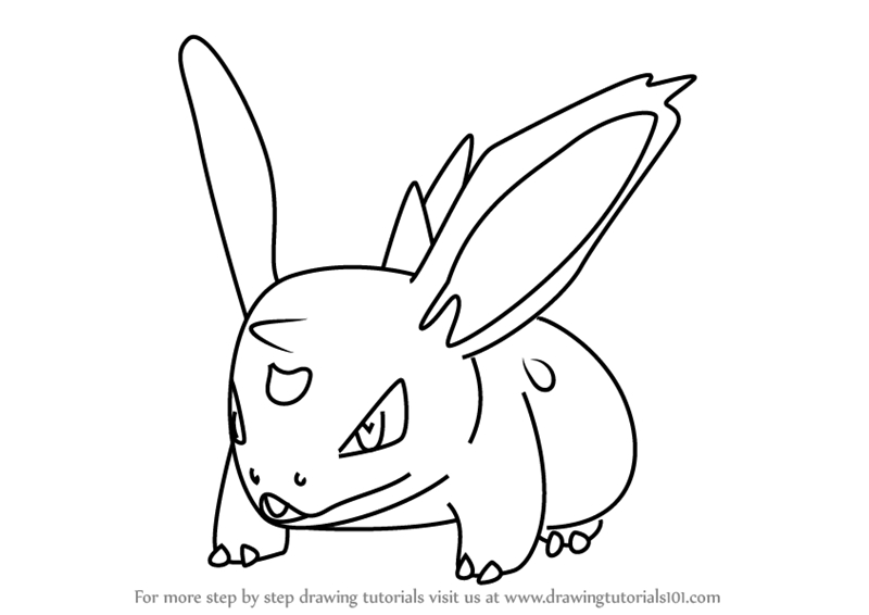 800x566 Learn How To Draw Nidoran Male From Pokemon Go (Pokemon Go) Step