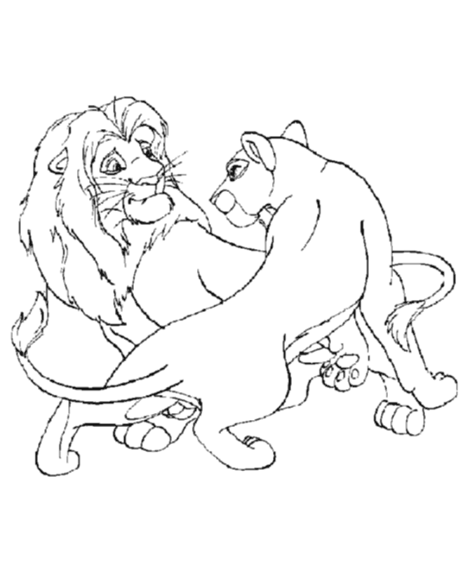 670x820 Male And Female Lions Coloring Page Lion Coloring Page