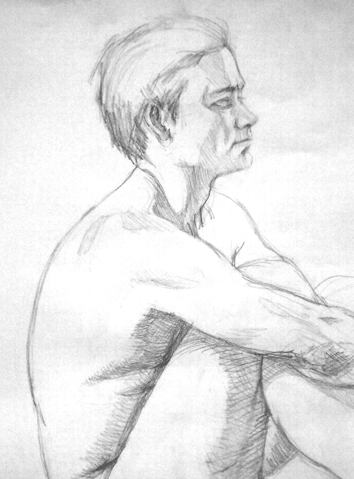 689x932 Male Model Sitting Johanna Shepherd Fine Art