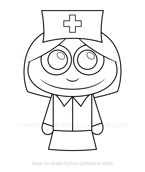 500x596 How To Draw A Nurse