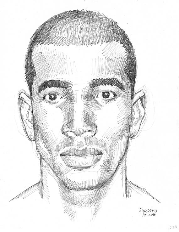 570x737 Leandro's Lips 11x14 Original Portrait Drawing Of Young