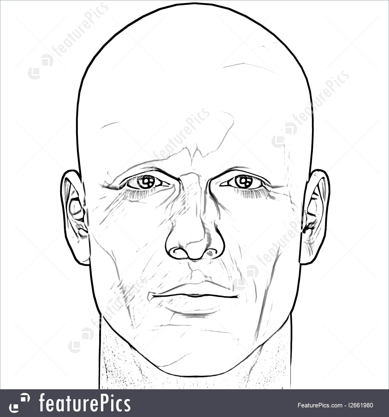 1298x1392 Male Figure Portrait