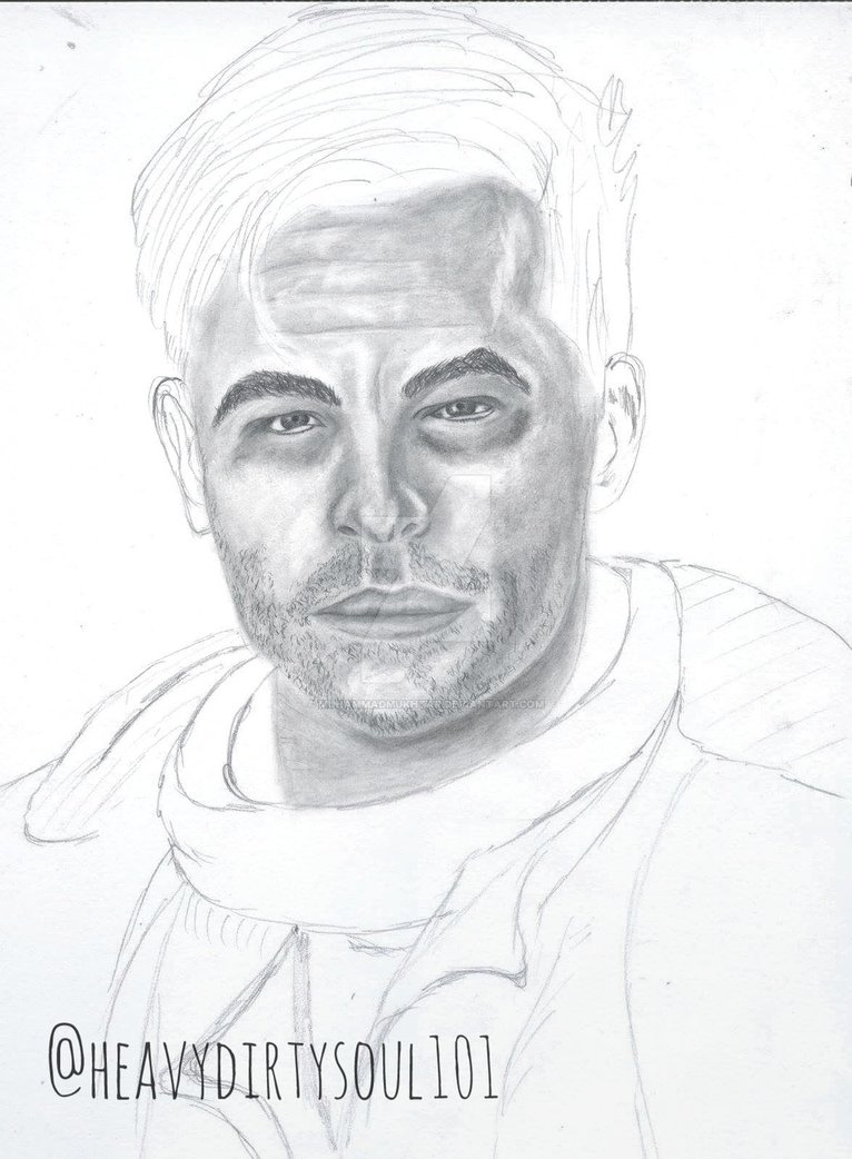 766x1042 Chris Pine Sketch By Muhammadmukhtar