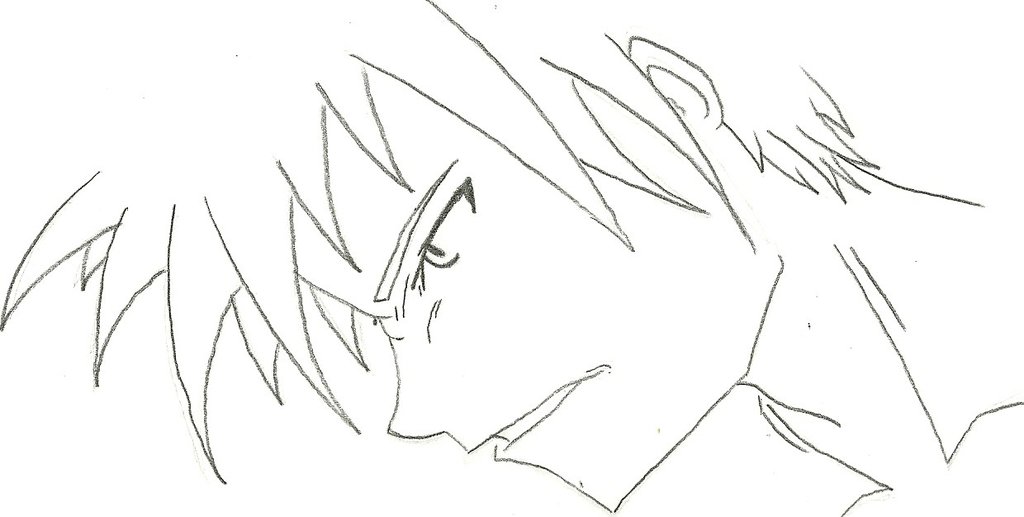 1024x517 Male Face Profile (Manga) By Draversx