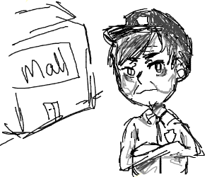 300x250 Shopping Mall Security (Drawing By Cheneviv)