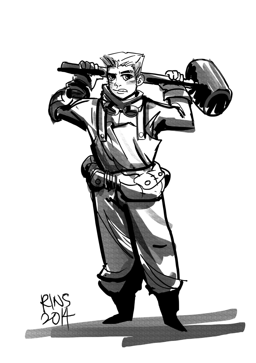 827x1169 Mallet Boy! Draw, Monster! Draw!