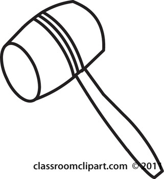 321x350 Objects Clipart Mallet Tool Outline