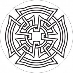 250x250 Celtic Maltese Cross Outline