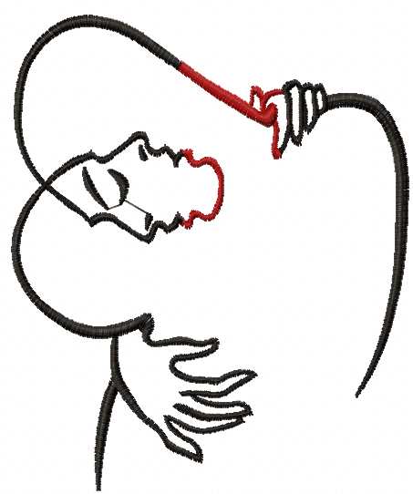 453x542 Man And Woman Free Embroidery Design 7