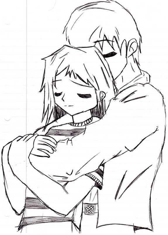 575x800 Anime Hug Drawing Hd Wallpaper Gallery