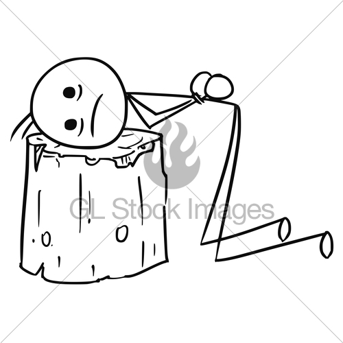 500x500 Vector Stick Man Cartoon Of Men With Head Placed On The E Gl