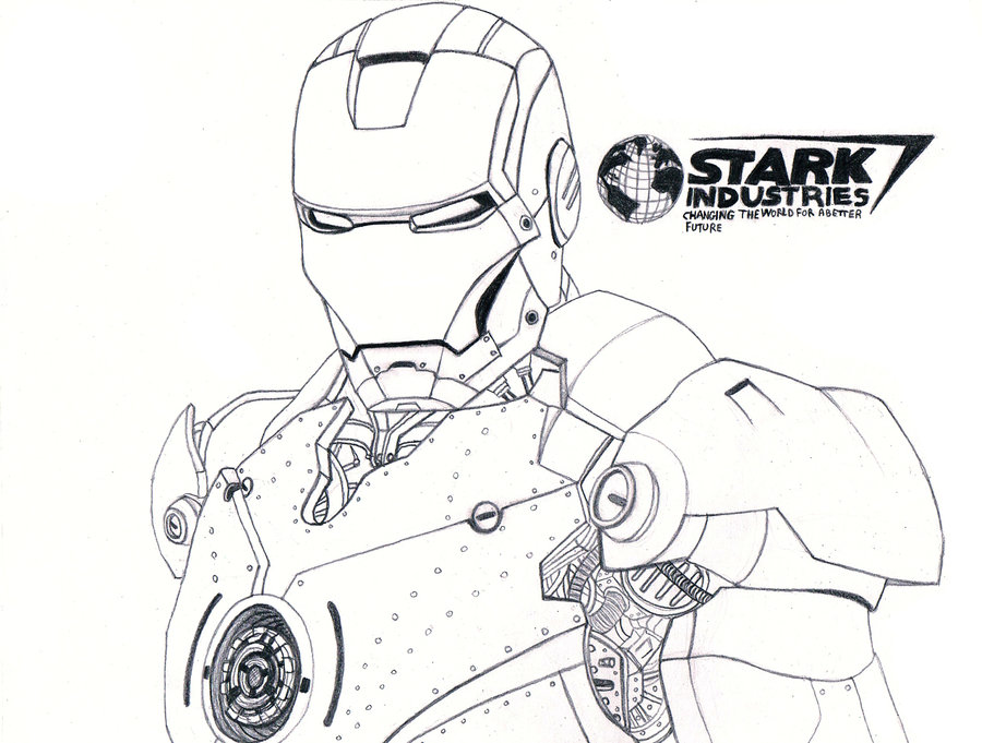 900x681 Iron Man Sketch Pencil By Vinzarts