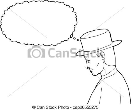 450x377 Outline Of Old 1920's Man. Outline Cartoon Of 1920s Man