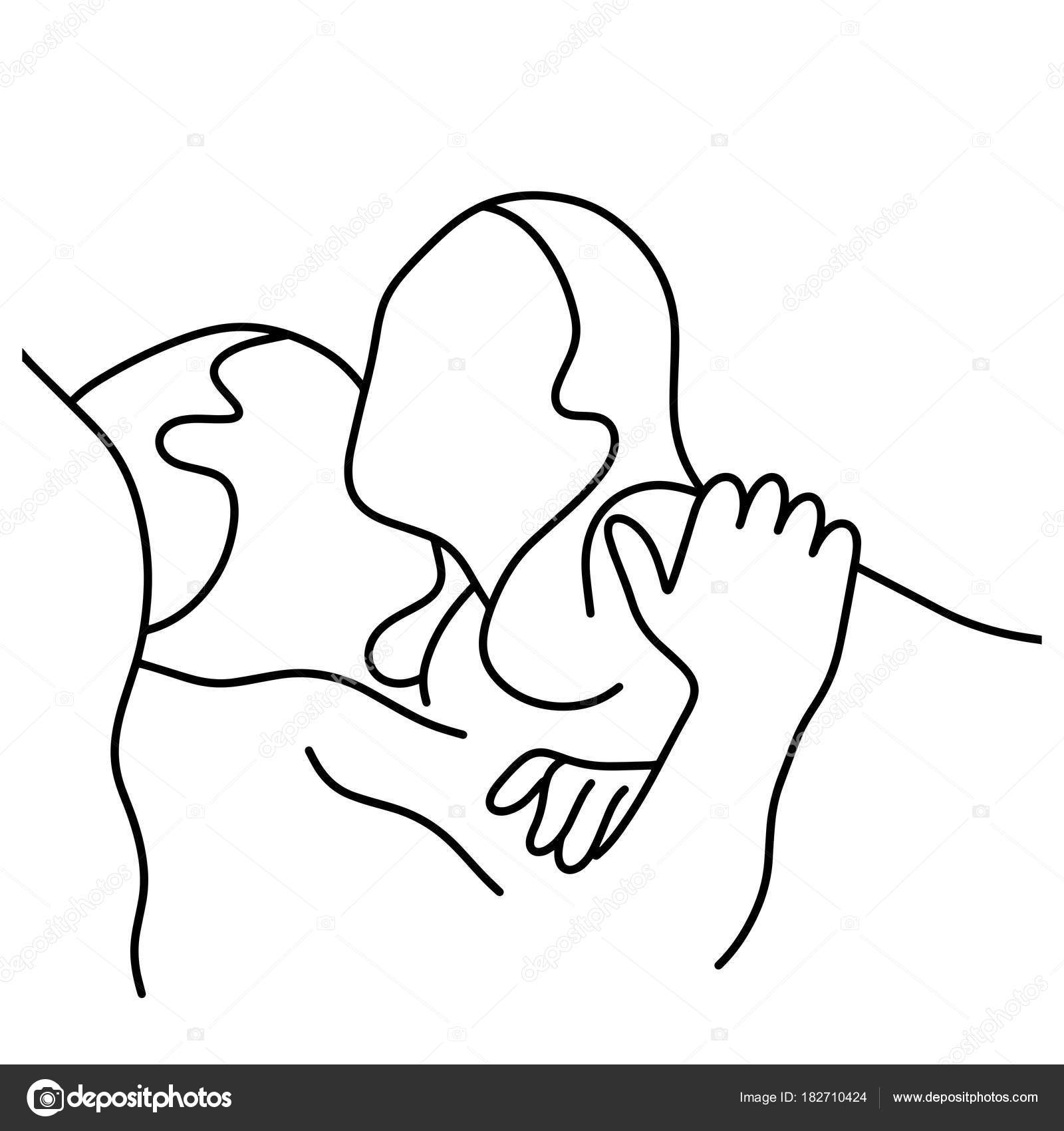 1600x1700 Outline Man Kiss Woman On Bed Vector Illustration Sketch Hand