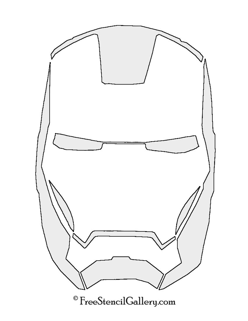 850x1100 Iron Man Face Coloring Pages