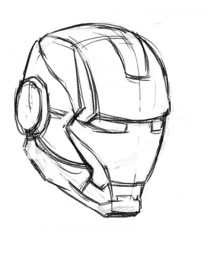 700x866 Iron Man Head Drawing Step By Step Hulk Drawings Step By Step