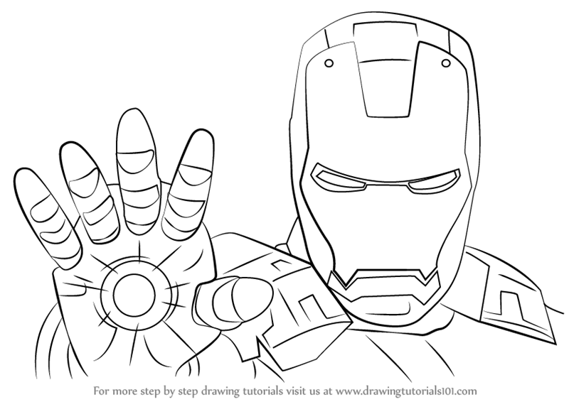 800x566 Learn How To Draw Iron Man Face (Iron Man) Step By Step Drawing