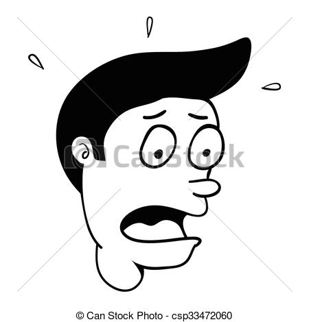 450x470 Surprise Face Cartoon. Simple Cartoon Of A Man With Clip Art