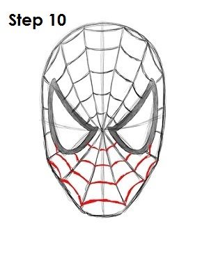 300x388 Gallery Spiderman Drawing Face,