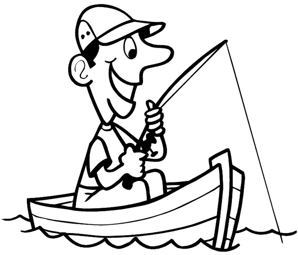 Man Fishing Drawing at GetDrawings | Free download