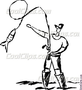 271x300 Man Reeling In Fish Vector Clip Art