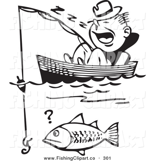 600x620 Clip Art Of A Retro Black And White Man Sleeping In A Boat Missing