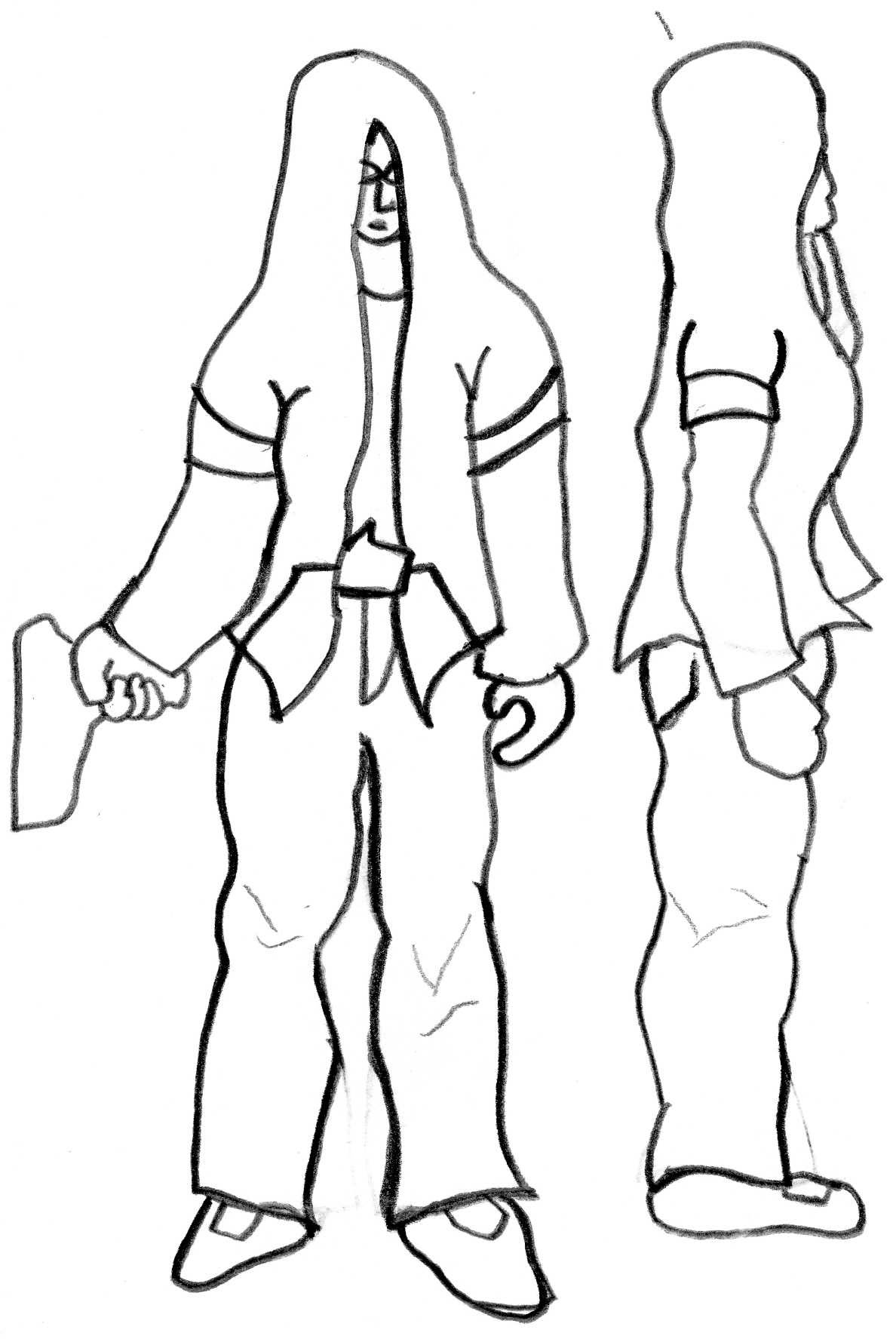 1188x1775 Gun Videogame Character Hoodie Man On Behance