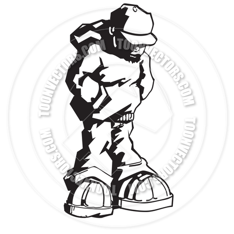 460x460 Young Man Wearing Hoodie By Geoimages Toon Vectors Eps