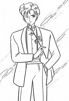 236x348 Chiba Mamoru Coloring Page