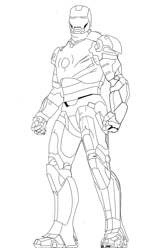 570x866 Iron Man Line Art By Saify02