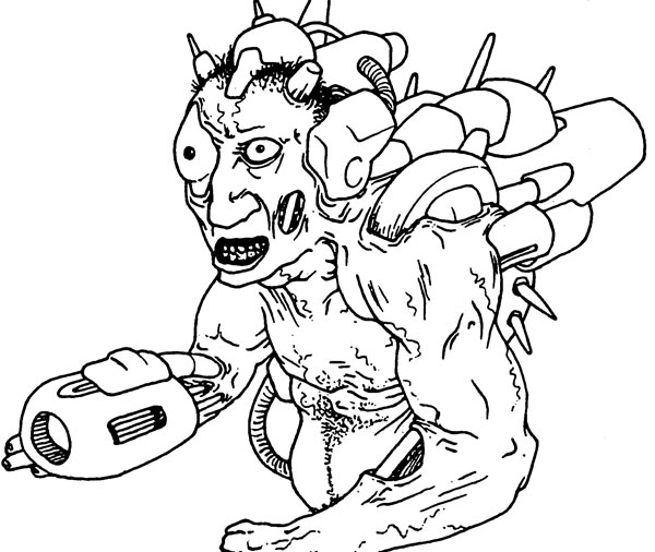 600x506 Mr Pilgrim Line Drawing Art Man Machine