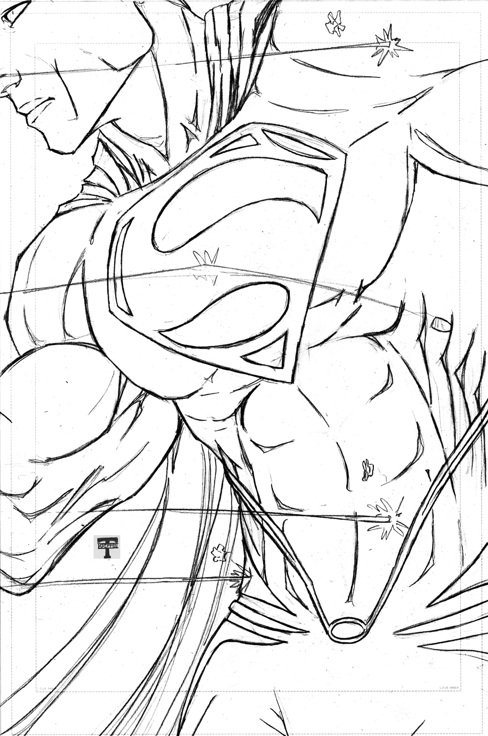 970x1462 Superman Man Of Steel Amazing Drawing