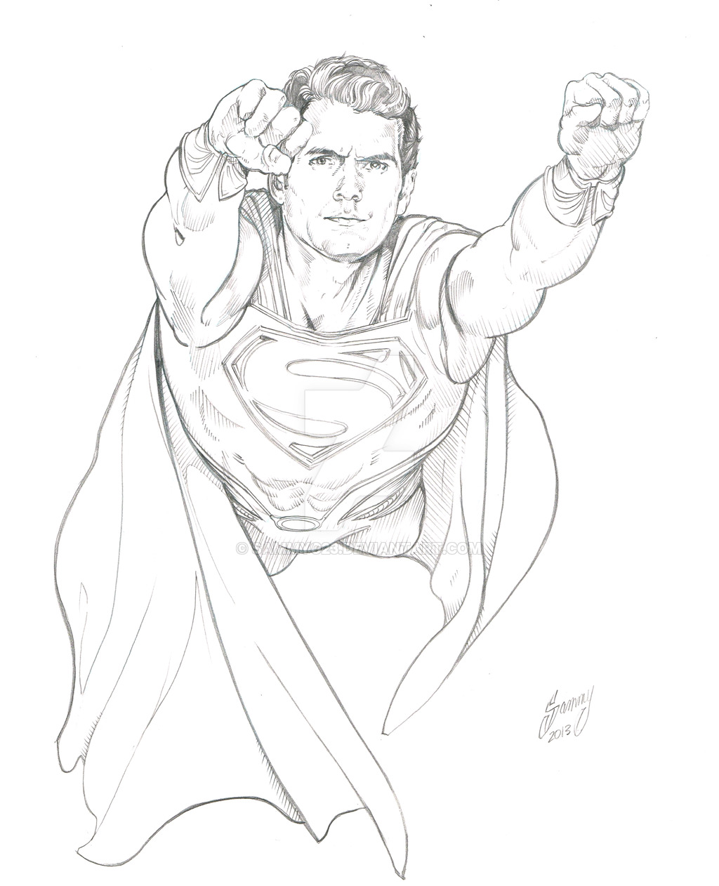 1024x1262 Man Of Steel Finished Pencils By Sammyg23