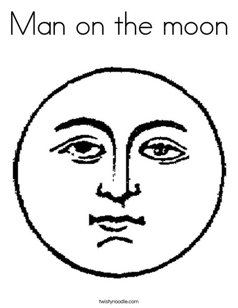 468x605 Man On The Moon Coloring Page