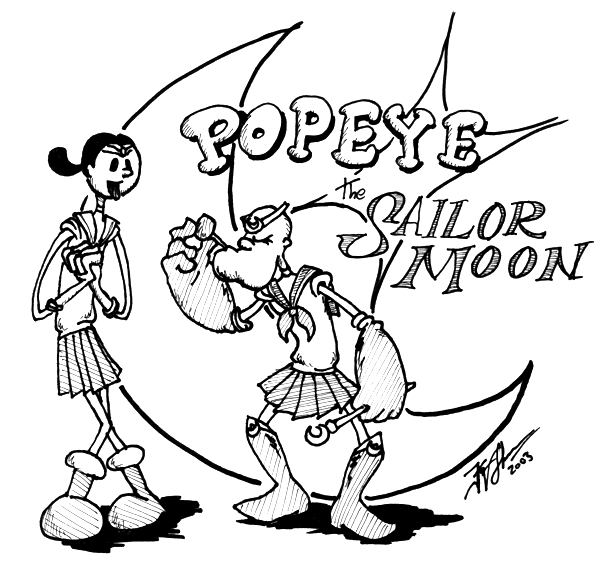 600x571 Popeye The Sailor Moon By Dovsherman
