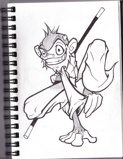 413x534 Two Happy Rabbits Chinese Class Doodles