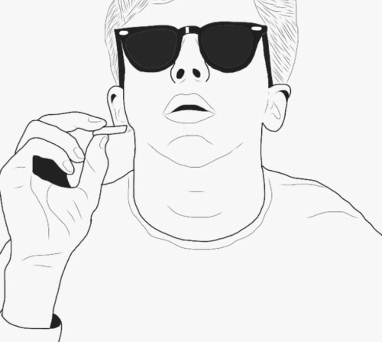 750x671 Tumblr Outline Boy Draw Outlines, Drawings