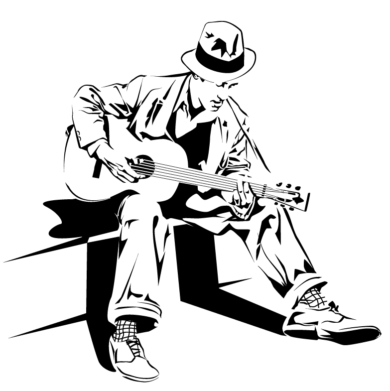 783x785 Guitar Man By Montgomeryq