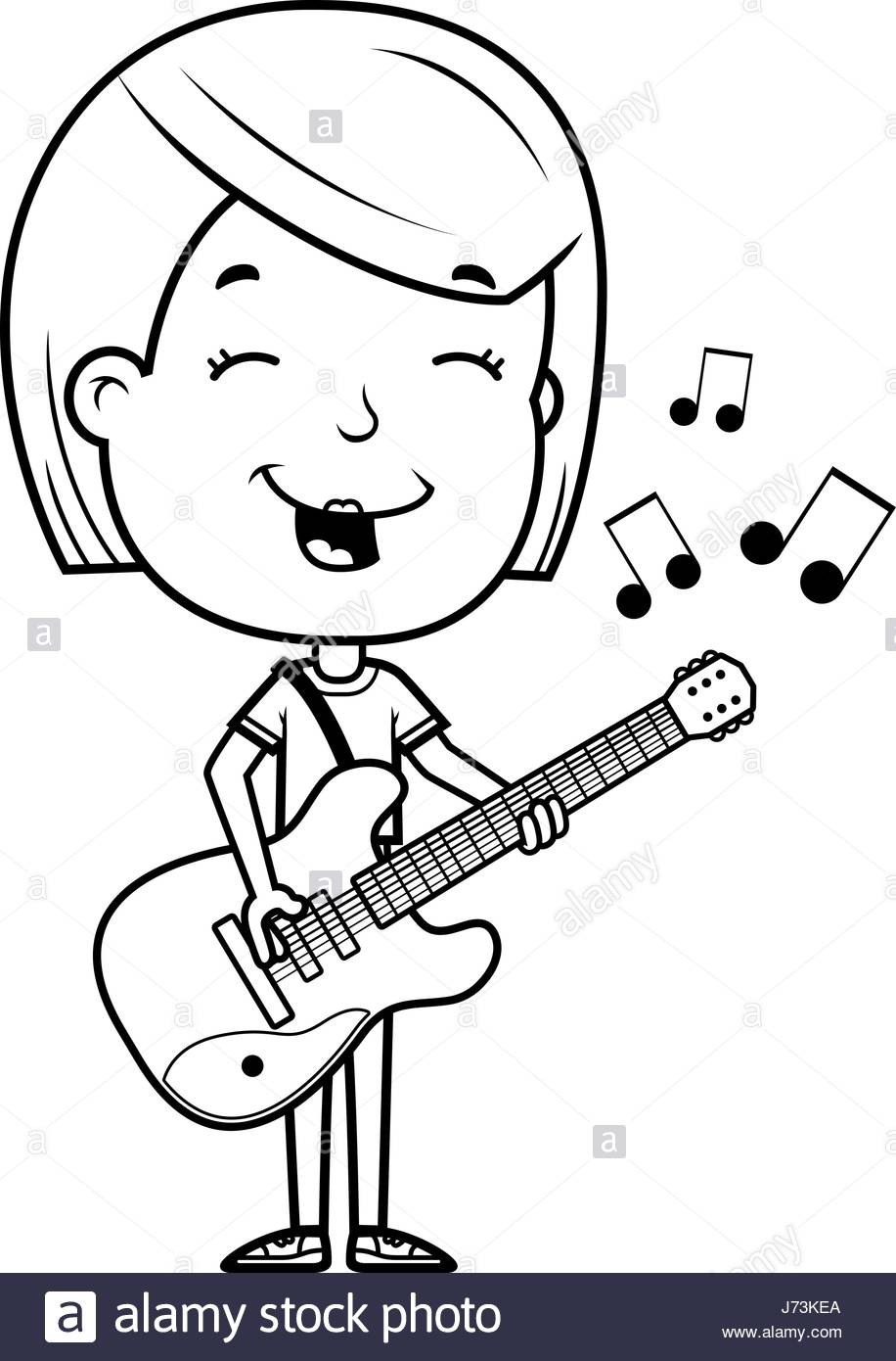 Man Playing Guitar Drawing