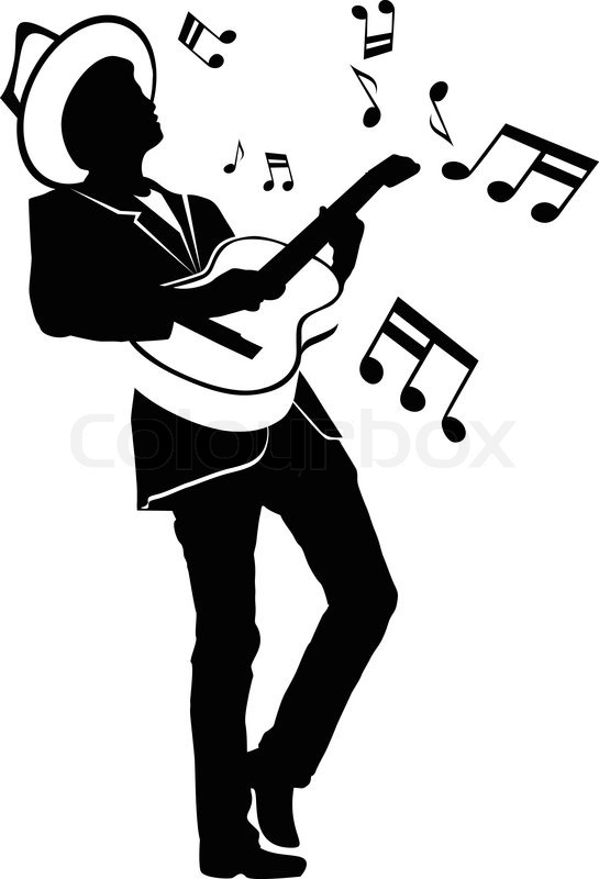 545x800 Man Playing Guitar Stock Vector Colourbox