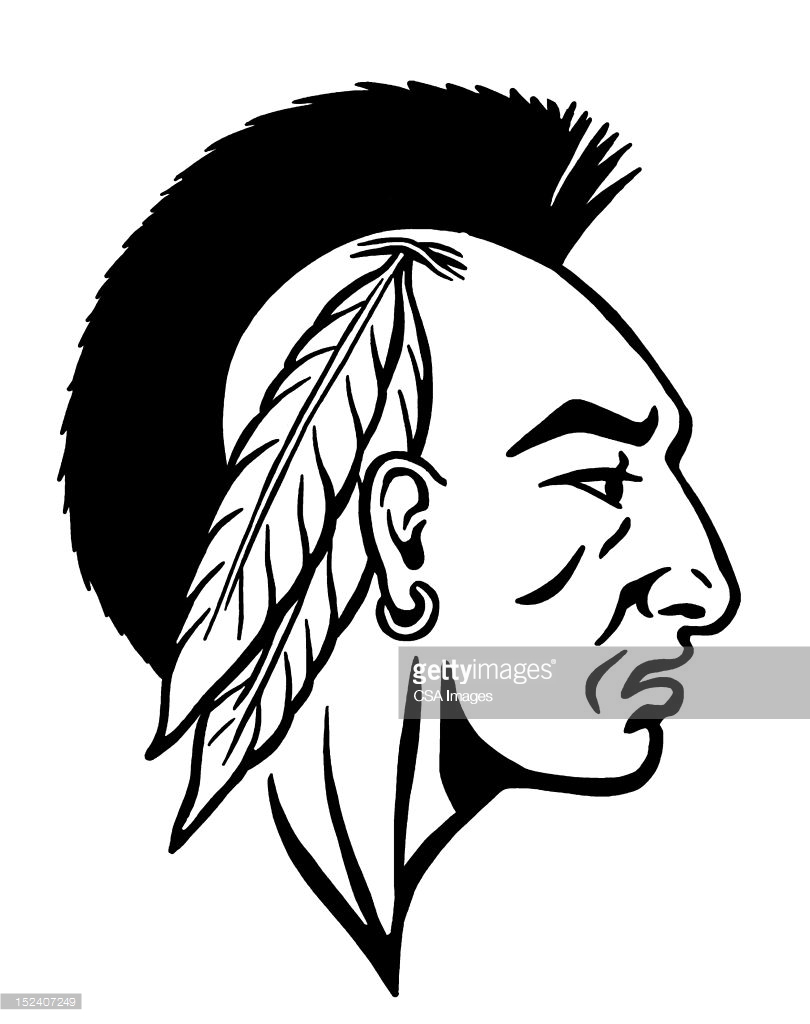 810x1024 Native American Profile Drawing