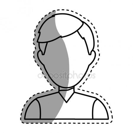 450x450 Young Male Profile Icon Vector Illustration Stock Vector