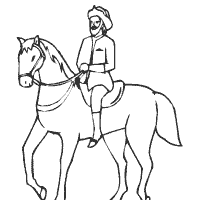 200x200 Man Riding A Horse Coloring Pages Surfnetkids