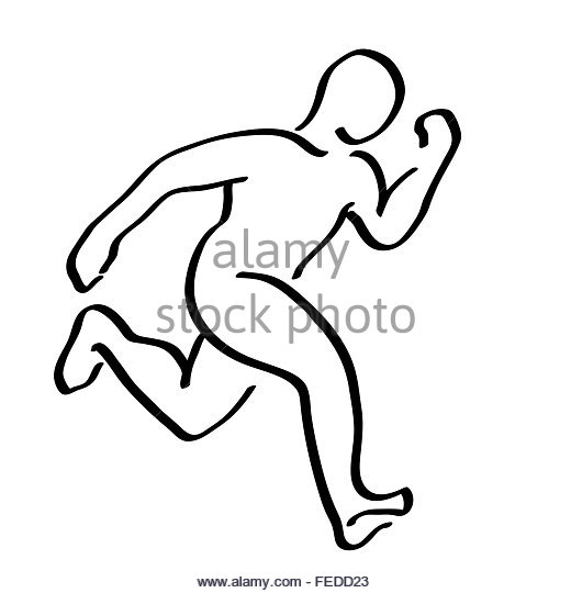 520x540 Running Man Stock Vector Images