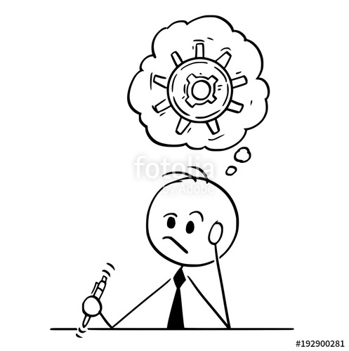 497x500 Cartoon Stick Man Drawing Conceptual Illustration Of Businessman