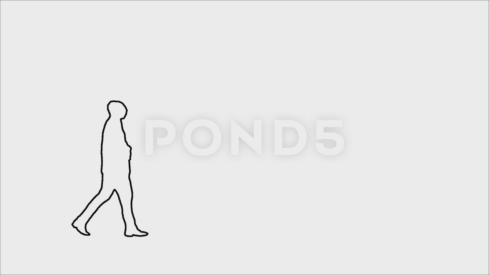 1920x1080 Video Wire Outline, Animated, Loopable Cinemagraph Of A Man